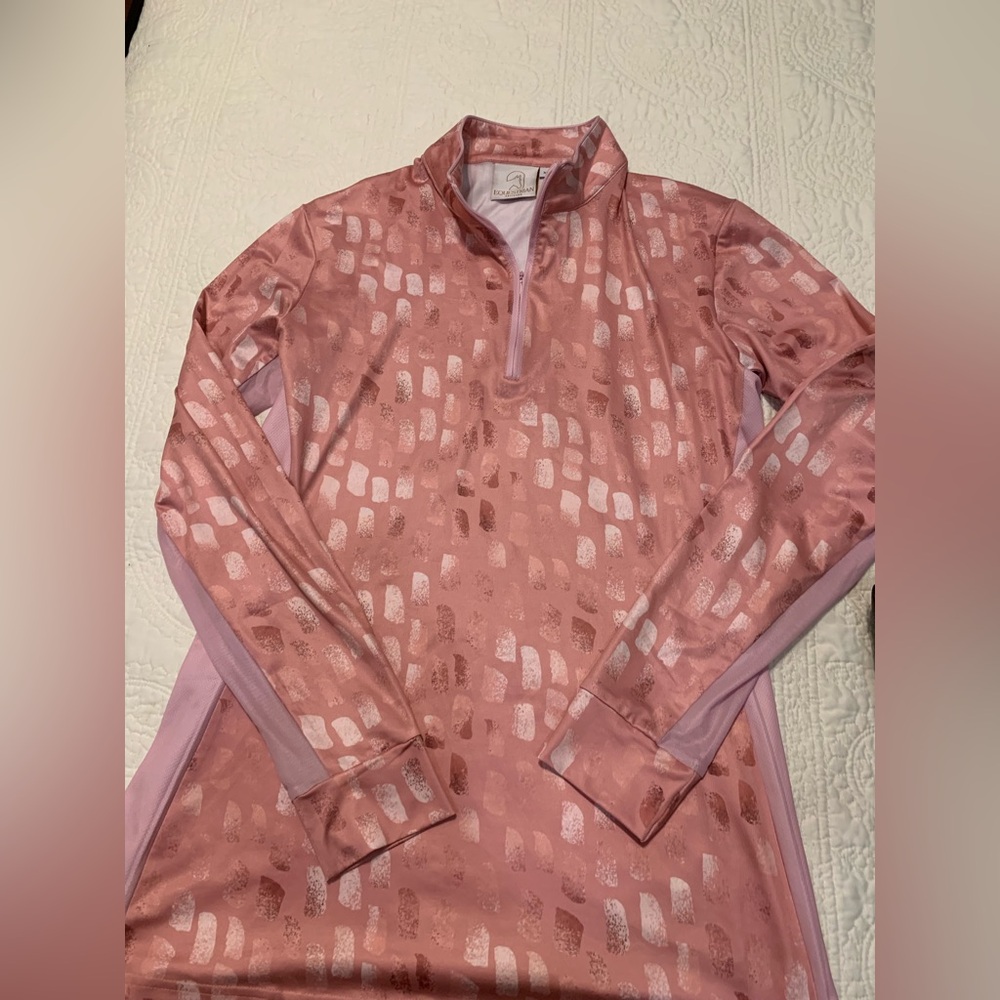 Equestrian Artisans Pink Patterned Long Sleeve To… - image 3
